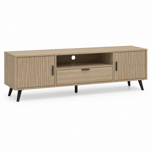 Mobile TV rettangolare rovere in pannello truciolare nobilitato 180 x 40 x 60 cm